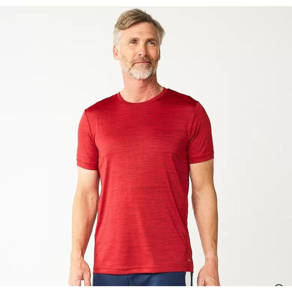 Men's Red Tek Gear® Dry Tek Tee in Cherry‎ Large